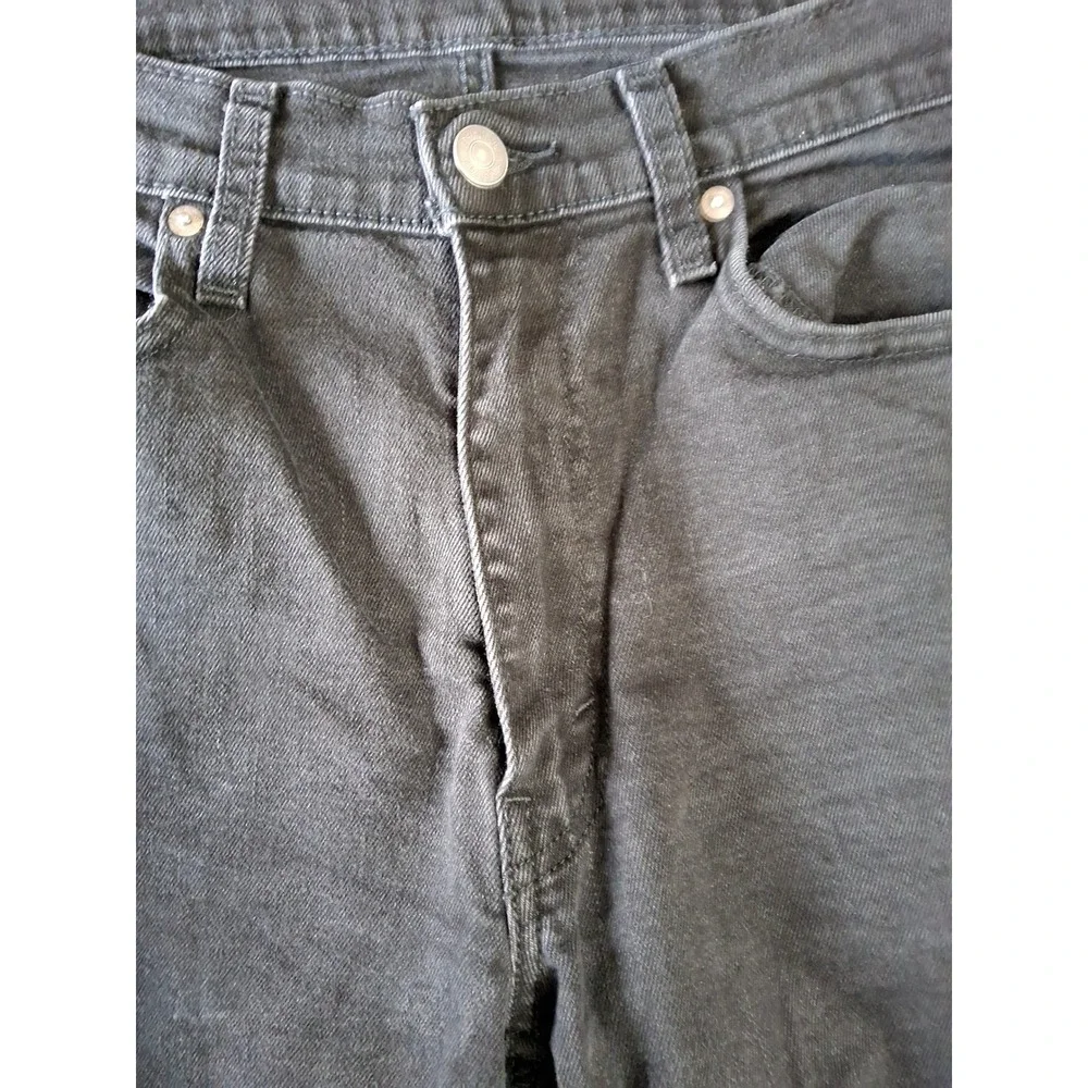Levi Strauss Co WaterLess Mens Charcoal Black Straight Leg Denim Jeans 34x34 541
